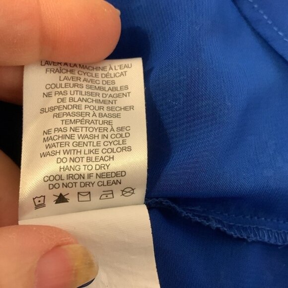 Dalia Royal Blue Floral Long Sleeve Blouse - Picture 10 of 10